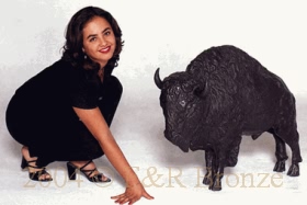 Jumbo Buffalo bronze By Carl Kauba