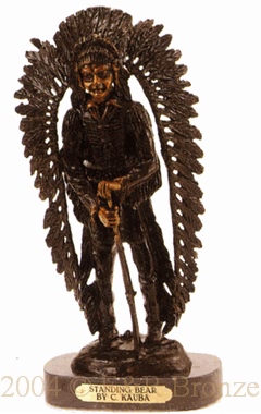 Standing Bear Bronze Statue by Kauba