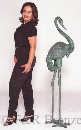 Jumbo crane bronze statue by Moigniez