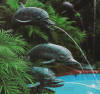  bronze fountain three dolphins