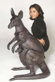 Kangaroo bronze sculpture