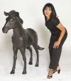 Zebra bronze statue