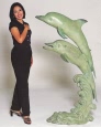 Two Dolphins bronze fountain