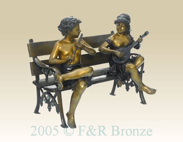 Two Musicians bronze