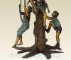 Boys Playing In Tree bronze
