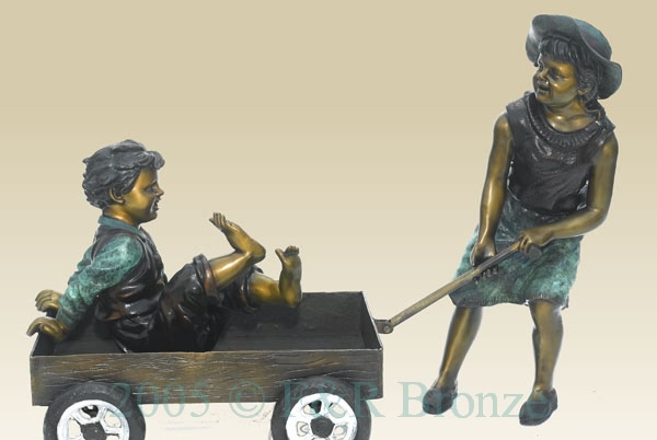 Pulling the Wagon bronze