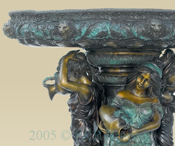 Girls with Vase bronze statue