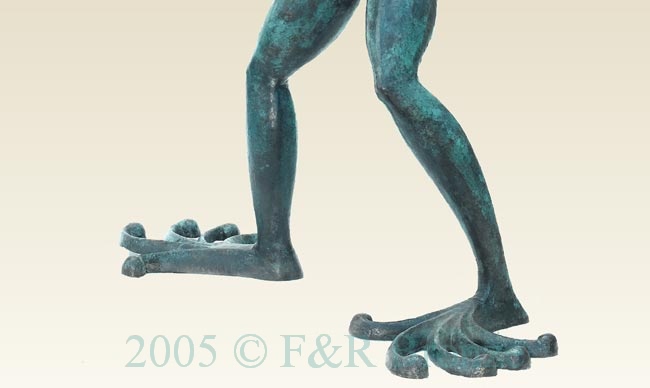 Frog with Golf Club bronze