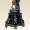 Girl and Boy on pedestal bronze lamp