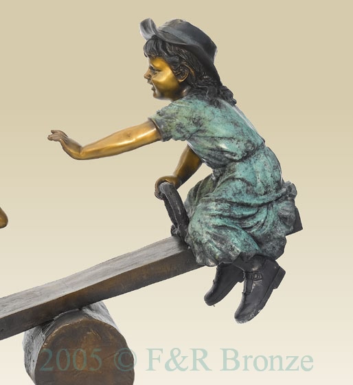 Teeter Totter bronze sculpture