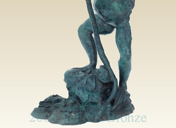 Frog With Umbrella Bronze Fountain