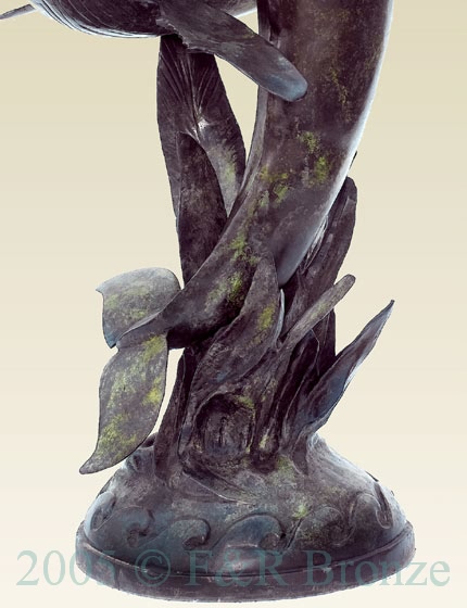 Two Whales bronze reproduction fountain