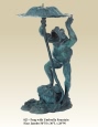 Frog with Umbrella bronze fountain