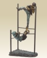 Kids on Monkey Bars bronze statue