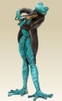 Frog with Violin bronze statue