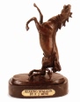 Rearing Stallion bronze statue