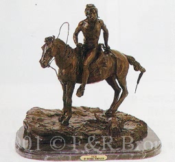 Vigil bronze inspired by Frederic Remington