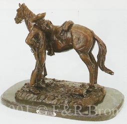 Trooper Thanatopis bronze by Remington