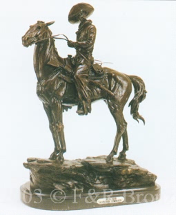 Puncher bronze inspired by Frederic Remington