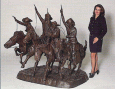 Coming Thru The Rye bronze sculpture by Frederic Remington