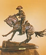Cowboy Bronze Statue by Frederic Remington