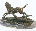 Ambushed Picket Bronze Sculpture inspired by Frederic Remington