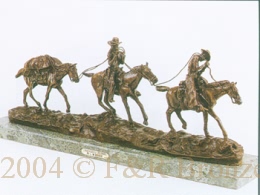 Changing Outfits bronze by Charles Russell