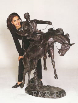 Monumental Twister bronze by Charles Russell