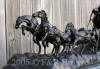 Stagecoach bronze sculpture