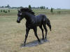 Brown Running Quarter Horse Statue