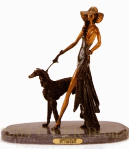 Aristocrate bronze statue by Chiparus