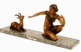 Deco with Fawn bronze statue by Chiparus