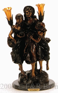 School Teacher bronze lamp