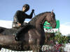 Life Size Jockey on Horse bronze