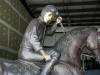 Thoroughbred bronze sculpture