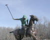 Life Size Polo Player bronze statue