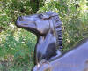 Two Colts bronze statue