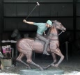 Polo Player bronze statue