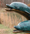 Two Dolphins Dancing bronze sculpture fountain