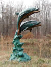 Two Dolphins Dancing bronze fountain