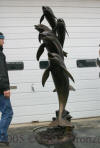 Five Jumping Dolphins bronze statue