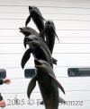 Five Jumping Dolphins bronze sculpture fountain