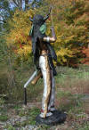 Indian with Bow and Arrow bronze statue