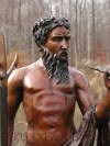 Brown Patina Neptune bronze sculpture
