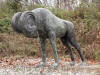 Abstract Ram bronze sculpture