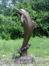 Single Dolphin bronze statue