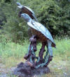 Two Sea Turtles bronze reproduction fountain