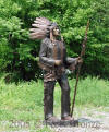 Indian Chief with Spear bronze