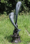 Two Dolphins with Coral bronze reproduction fountain