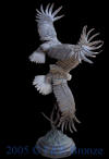 Fighting Eagles bronze sculpture by Max Turner